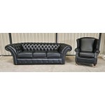 Chesterfield Fireside Chair Black